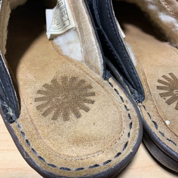 UGG Black Leather Clogs - Picture 5 of 7
